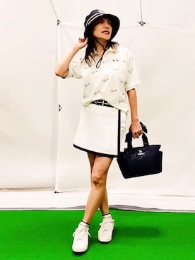 「アイテム（その他、ブルー系）」を使った、lennie12さん（レディース・162cm）の春コーディネート