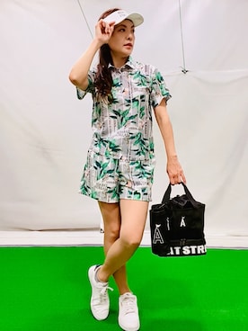 「アイテム（サンバイザー）」を使った、lennie12さん（レディース・162cm）の春コーディネート