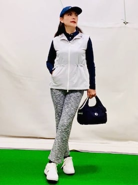 「adabat（アダバット）のアイテム（キャップ）」を使った、lennie12さん（レディース・162cm）の春コーディネート