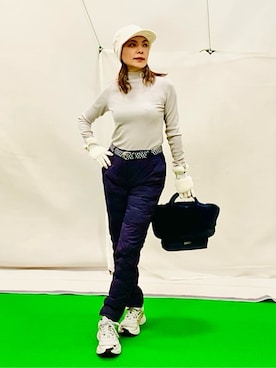 「アイテム（ベルト）」を使った、lennie12さん（レディース・162cm・50代）の冬コーディネート