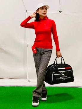 「アイテム（その他、レッド系）」を使った、lennie12さん（レディース・162cm）の秋コーディネート