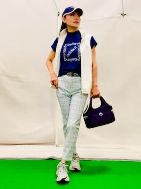 「アイテム（ベルト）」を使った、lennie12さん（レディース・162cm・50代）の春コーディネート