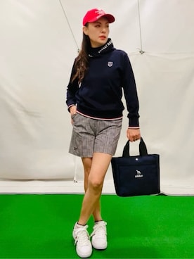 「adabat（アダバット）のアイテム（キャップ）」を使った、lennie12さん（レディース・162cm）の冬コーディネート