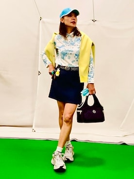 「アイテム（その他、ブルー系）」を使った、lennie12さん（レディース・162cm）の冬コーディネート