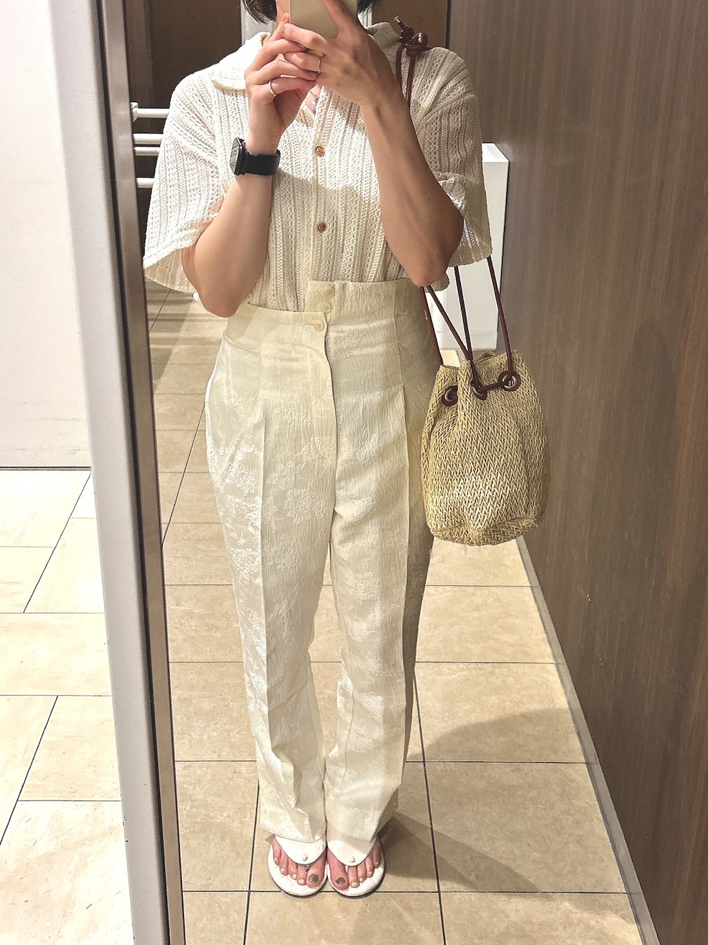 eaphi サロペット （Eaphi linen like fringe salopette