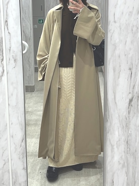 「アイテム（トレンチコート）」を使った、nozoさん（レディース・152cm）の秋コーディネート