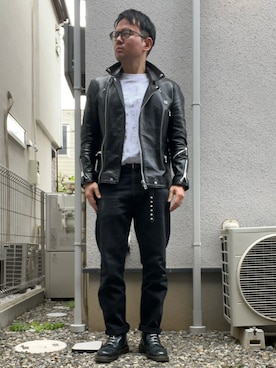 「アイテム（ブーツ）」を使った、たいやまさん（メンズ・168cm）の秋コーディネート