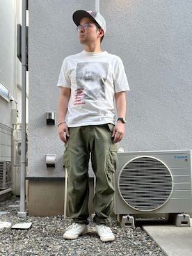 「アイテム（帽子）」を使った、たいやまさん（メンズ・168cm・40代）の春コーディネート