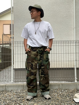 「no brand（ノーブランド）のアイテム（アクセサリー）」を使った、たいやまさん（メンズ・168cm）の夏コーディネート