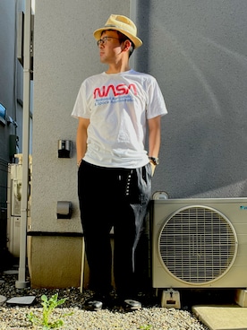 「アイテム（Tシャツ/カットソー）」を使った、たいやまさん（メンズ・168cm・40代）の夏コーディネート