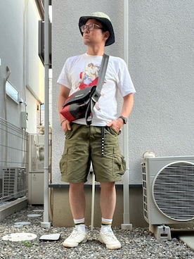 「アイテム（アクセサリー）」を使った、たいやまさん（メンズ・168cm・40代）の夏コーディネート