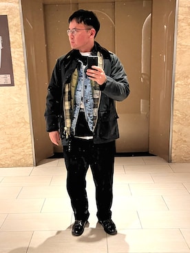 「アイテム（ブルゾン）」を使った、たいやまさん（メンズ・168cm）の冬コーディネート