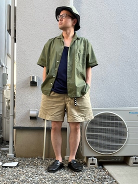 「アイテム（チノパンツ）」を使った、たいやまさん（メンズ・168cm・40代）の夏コーディネート