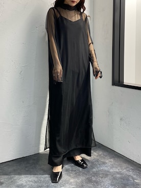 「シアーワンピース」｜「アイテム（その他）」を使った、simさん（レディース・151cm）の春コーディネート