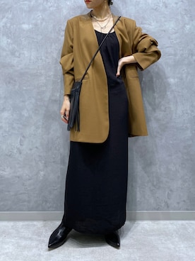 「Ezick（エジック）のアイテム（ジャケット/アウター）」を使った、simさん（レディース・151cm）の夏コーディネート