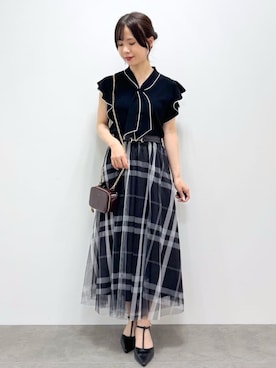 「アイテム（ポーチ、ブラウン系）」を使った、kozuさん（レディース・148cm）の夏コーディネート
