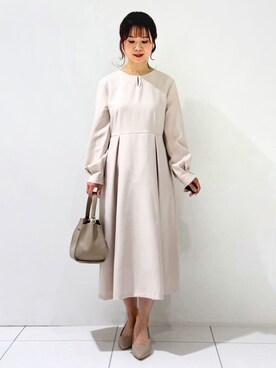 「オフィスカジュアル」｜「アイテム（ワンピース）」を使った、kozuさん（レディース・148cm）の冬コーディネート