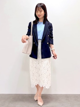 「index（インデックス）のアイテム（テーラードジャケット）」を使った、kozuさん（レディース・148cm）の春コーディネート
