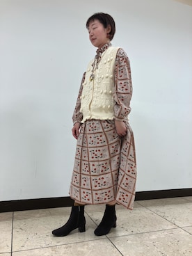 「HIMIKO（ヒミコ）のアイテム」を使った、HIMIKO　そごう千葉店さん（レディース・155cm）の秋コーディネート