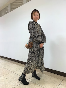 「アキコーデ」｜HIMIKO　そごう千葉店さん（レディース・157cm）の秋コーディネート
