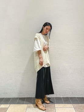 「スタイリング」｜「アイテム（アクセサリー）」を使った、akariさん（レディース・154cm）の夏コーディネート