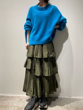 「スタイリング」｜「アイテム（シューズ）」を使った、akariさん（レディース・154cm）の秋コーディネート