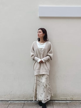 「スタイリング」｜「アイテム（アクセサリー）」を使った、akariさん（レディース・154cm）の秋コーディネート
