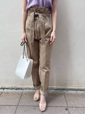 「スタイリング」｜「アイテム（パンツ）」を使った、akariさん（レディース・154cm）の春コーディネート