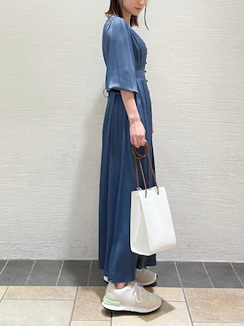 「スタイリング」｜「アイテム（ワンピース/ドレス）」を使った、akariさん（レディース・154cm）の春コーディネート