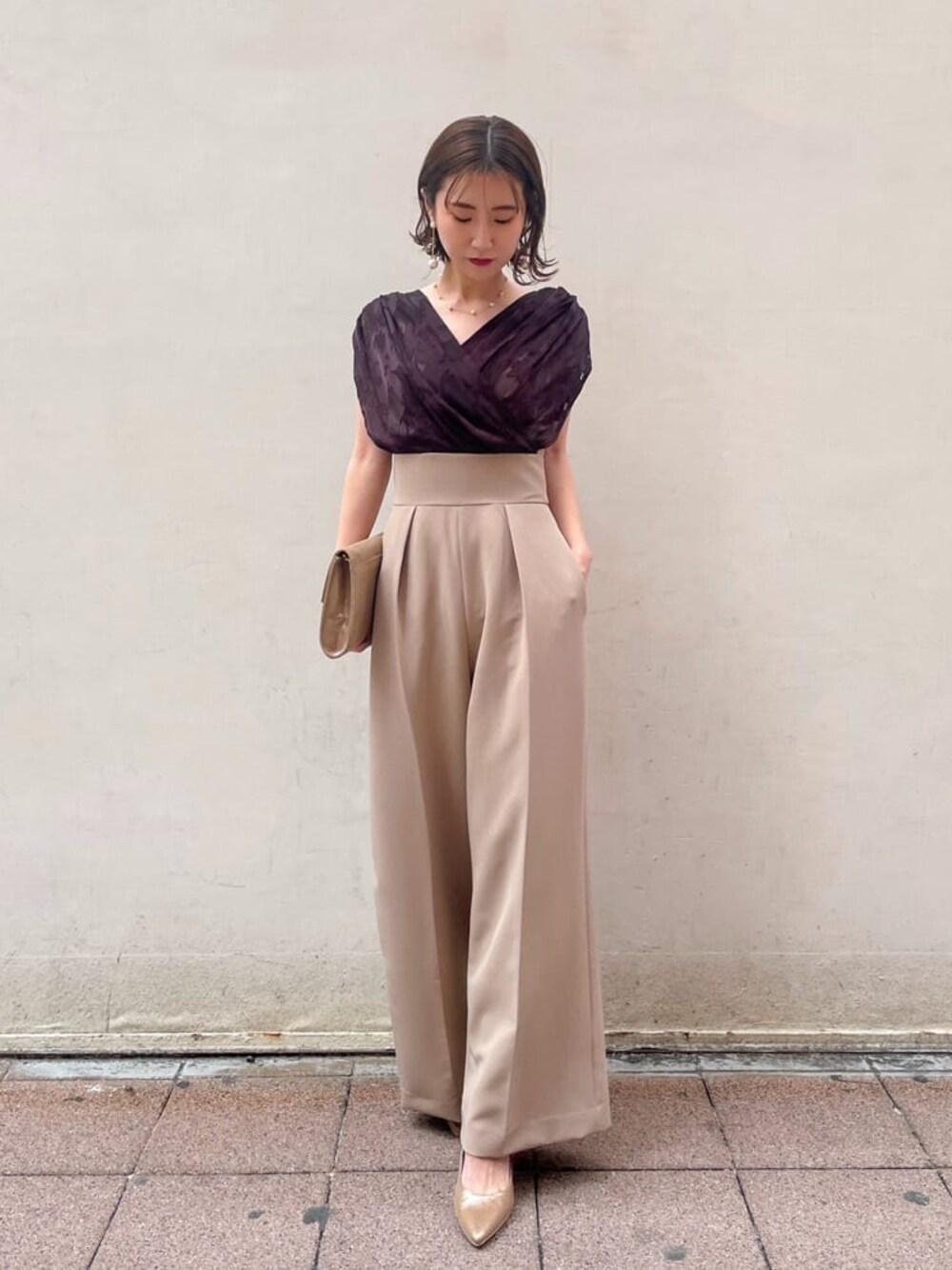 LAGUNAMOON（ラグナムーン）の「LADYオパールカシュクールパンツドレス  