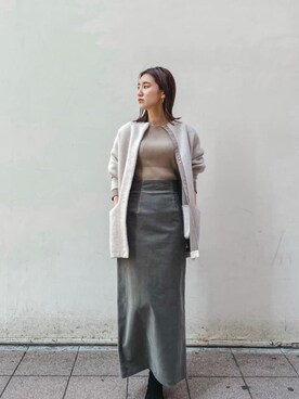 「スタイリング」｜「アイテム（ブーツ）」を使った、akariさん（レディース・154cm）の秋コーディネート