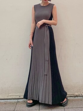 「スタイリング」｜「アイテム（ワンピース/ドレス）」を使った、akariさん（レディース・154cm）の夏コーディネート