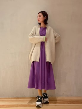 「スタイリング」｜「アイテム（ジャケット/アウター）」を使った、akariさん（レディース・154cm）の秋コーディネート