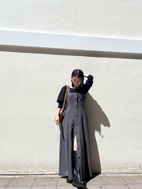 「スタイリング」｜「アイテム（ブーツ）」を使った、akariさん（レディース・154cm）の秋コーディネート