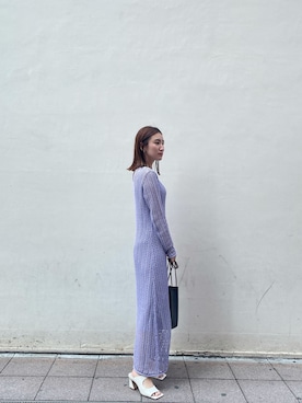 「スタイリング」｜「アイテム（アクセサリー）」を使った、akariさん（レディース・154cm）の春コーディネート
