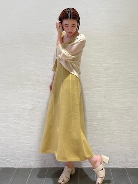 「スタイリング」｜「アイテム（ワンピース/ドレス）」を使った、akariさん（レディース・154cm）の夏コーディネート