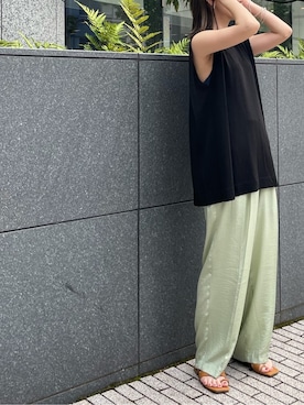 「スタイリング」｜「アイテム（アクセサリー）」を使った、akariさん（レディース・154cm）の夏コーディネート