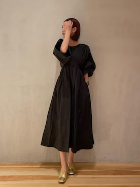 「スタイリング」｜「アイテム（ワンピース/ドレス）」を使った、akariさん（レディース・154cm）の秋コーディネート