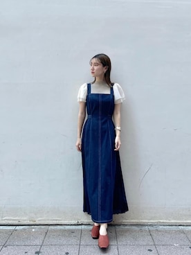 「スタイリング」｜「アイテム（アクセサリー）」を使った、akariさん（レディース・154cm）の夏コーディネート