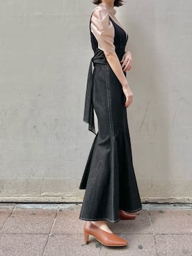 「スタイリング」｜「アイテム（ジャケット/アウター）」を使った、akariさん（レディース・154cm）の春コーディネート