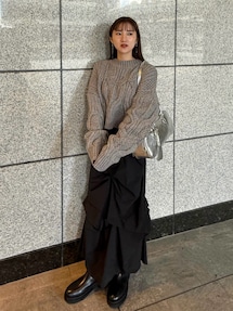 TUCK DRAPE TAFFETA SK｜エレンディーク（ELENDEEK）アウトレット公式