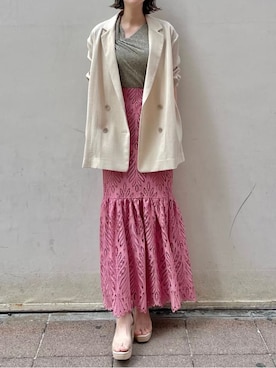 「スタイリング」｜akariさん（レディース・154cm）の春コーディネート