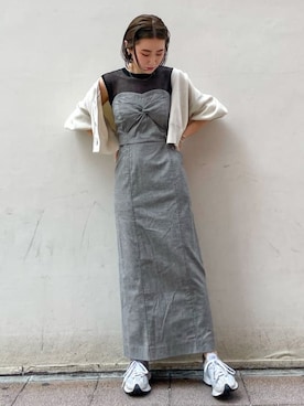 「LAGUNAMOON（ラグナムーン）のアイテム（ブレスレット）」を使った、akariさん（レディース・154cm）の春コーディネート