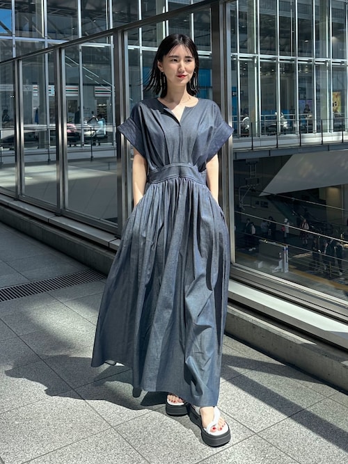 ELENDEEK（エレンディーク）の「ウエストマークシャツワンピース