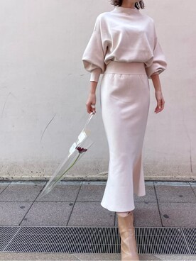 「スタイリング」｜「アイテム（ジャケット/アウター）」を使った、akariさん（レディース・154cm）の冬コーディネート