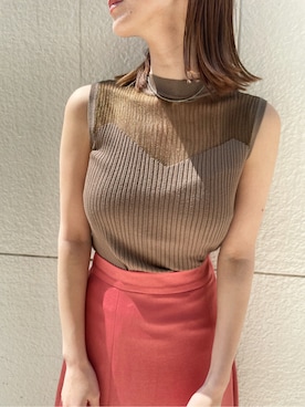 「スタイリング」｜「アイテム（アクセサリー）」を使った、akariさん（レディース・154cm）の春コーディネート