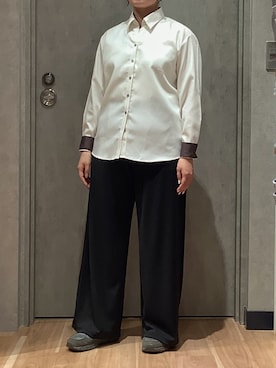 「アイテム（ビジネスシャツ）」を使った、BRICK HOUSE by Tokyo Shirts 札幌発寒イオンモール店さん（レディース・156cm）の冬コーディネート