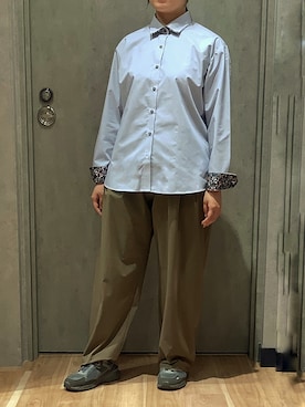 「アイテム（ビジネスシャツ）」を使った、BRICK HOUSE by Tokyo Shirts 札幌発寒イオンモール店さん（レディース・155cm）の夏コーディネート