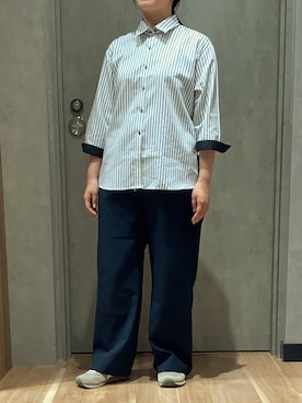 「アイテム（ビジネスシャツ）」を使った、BRICK HOUSE by Tokyo Shirts 札幌発寒イオンモール店さん（レディース・155cm）の夏コーディネート