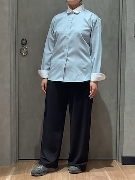 「アイテム（ビジネスシャツ）」を使った、BRICK HOUSE by Tokyo Shirts 札幌発寒イオンモール店さん（レディース・156cm）の冬コーディネート